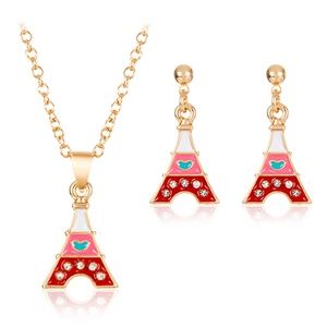Adorable Eiffel Tower Necklace Set- Childrens